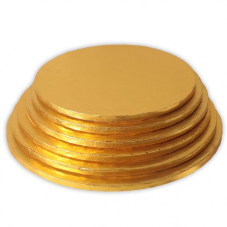 Поднос под торт Золото (cakeboard) Ø 200-400 мм | толщина 12 мм Поднос под торт Золото (cakeboard) Ø 200-400 мм | толщина 12 мм