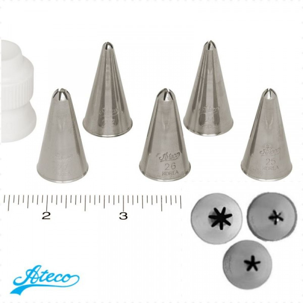 Кондитерская насадка закрытая звезда №23 - 27, 232 Ateco | 5-6-7 лучей малый размер