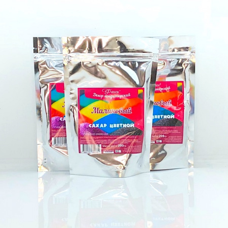 Цветной Сахар Малиновый посыпка кондитерская 200 гр - 1 кг