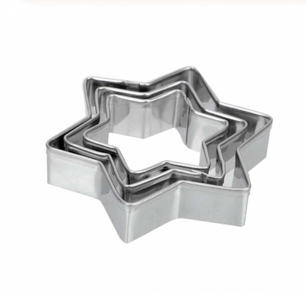 Вырубка стальная Звёзды ∅ 5-8 см | Набор 5 фигур