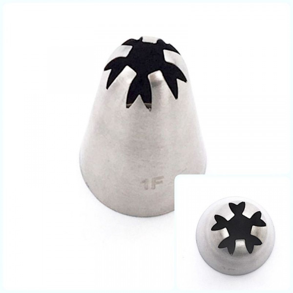 Кондитерская насадка 1F, 2F (6 фигурных лучей) | Эконом