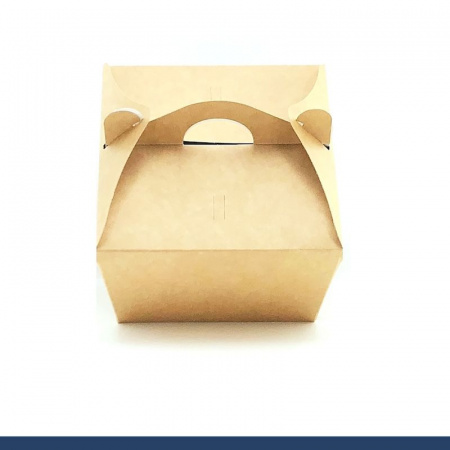 Коробка для бенто торта 12•12•8 см Крафт| БНТ