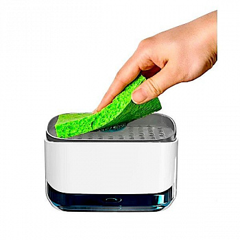 Диспенсер для жидкого мыла с губкой